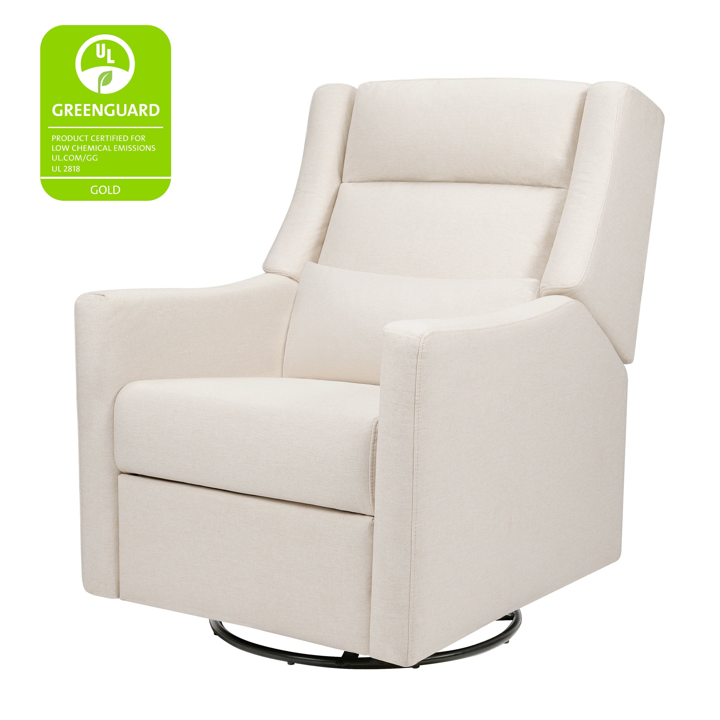 M11286PCMEW,Kiwi Plus Power Glider Recliner w/ Power Headrest in Performance Cream Eco-Weave