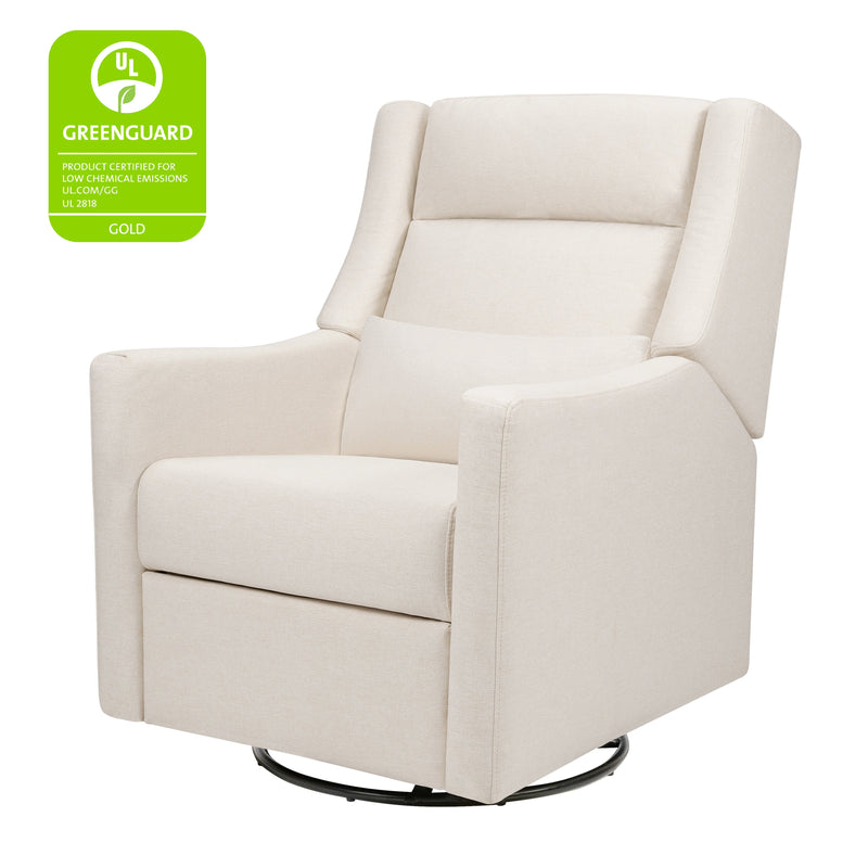 M11286PCMEW,Kiwi Plus Power Glider Recliner w/ Power Headrest in Performance Cream Eco-Weave