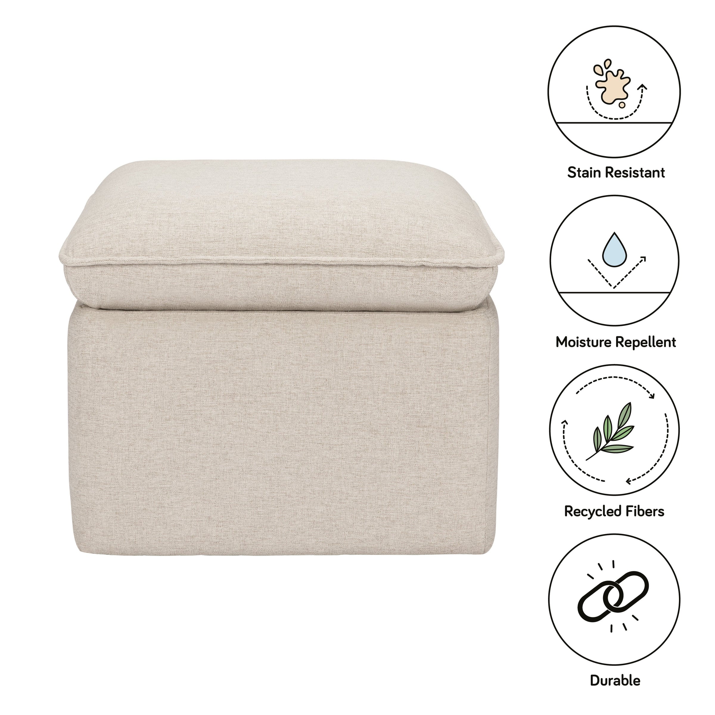 M20985PBEW,Cali Storage Ottoman in Performance Beach Eco-Weave