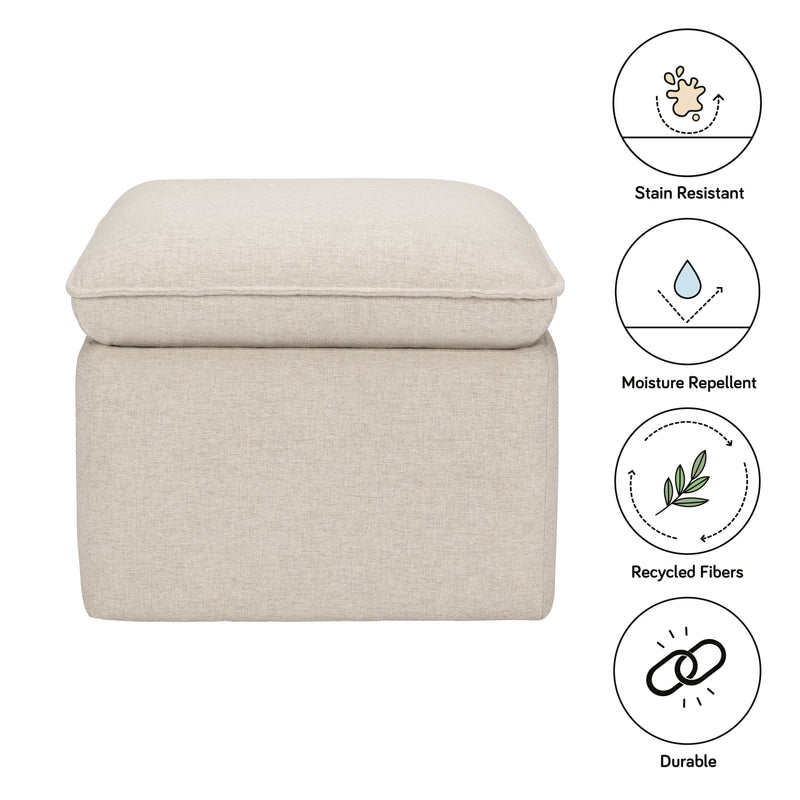 M20985PBEW,Cali Storage Ottoman in Performance Beach Eco-Weave