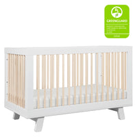 M4201WNX,Hudson 3-in-1 Convertible Crib w/ToddlerBedConversion Kit in White/Washed Natural