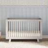 M4201GW,Hudson 3-in-1 Convertible Crib w/Toddler Bed Conversion Kit in Grey/White