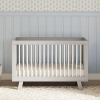 M4201GW,Hudson 3-in-1 Convertible Crib w/Toddler Bed Conversion Kit in Grey/White