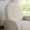 M23188WBLB,Nami Glider Recliner w/ Electronic Control and USB in Ivory Boucle w/Light Wood Base