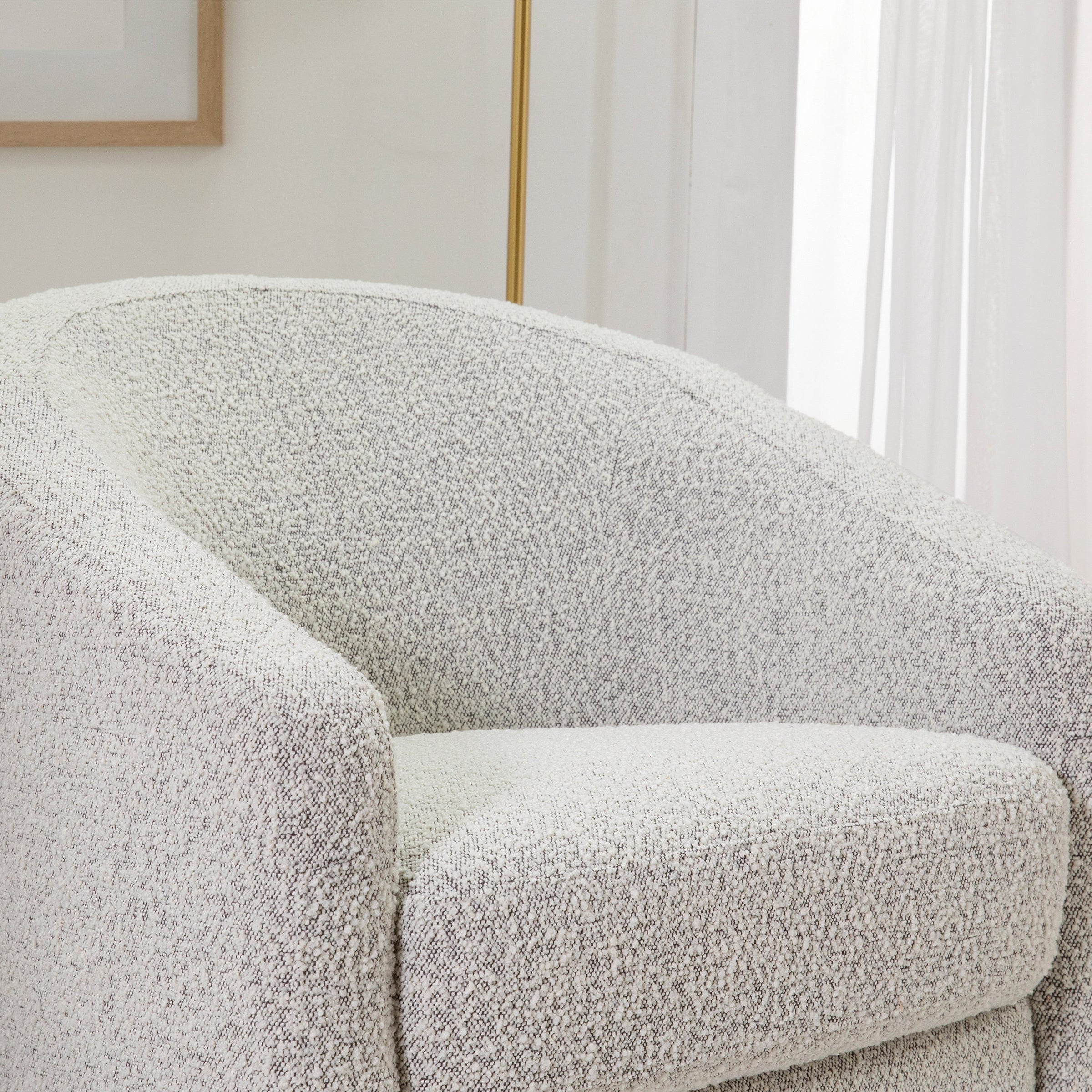 M5887BWB,Madison Swivel Glider in Black White Boucle