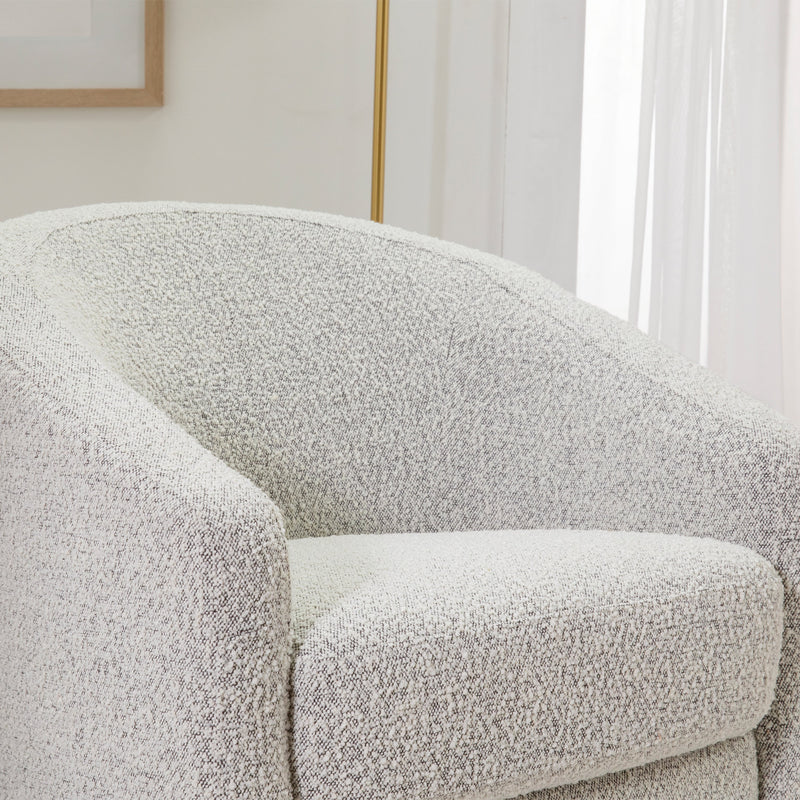 M5887BWB,Madison Swivel Glider in Black White Boucle