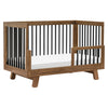 M4201NLB,Hudson 3-in-1 Convertible Crib w/ToddlerBedConversion Kit in Natural Walnut/Black