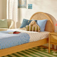 M25969HYNC,Bondi Cane Twin Bed in Honey