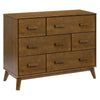 M5826NL,Scoot 6-Drawer Dresser in Natural Walnut