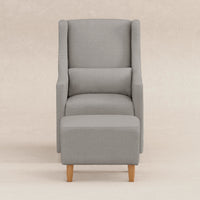 M11287PGEW,Toco Swivel Glider and Ottoman in Performance Grey Eco-Weave w/Natural Feet