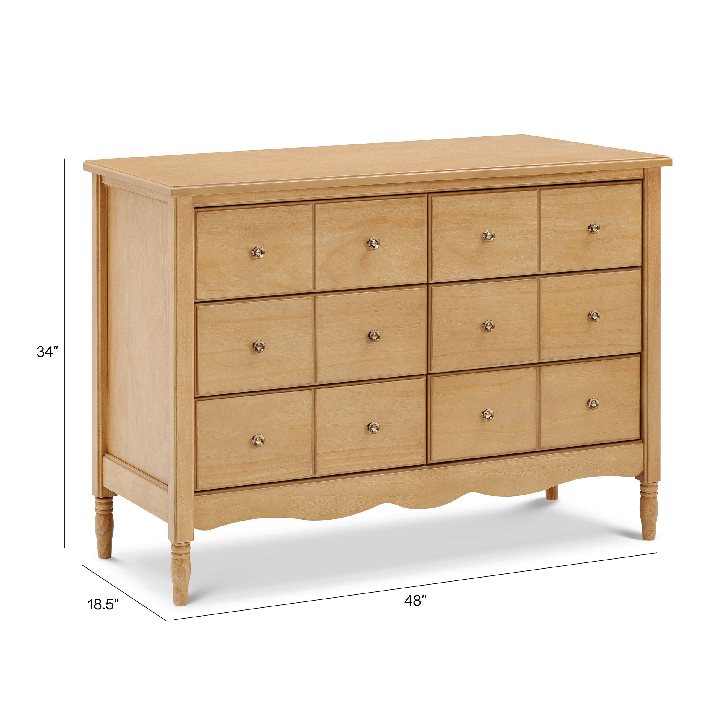 M7116HY,Liberty 6-Drawer Assembled Dresser in Honey