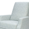 M22287BPBDB,Crewe Recliner and Swivel Glider in Bellflowers in Powdered Blue w/Dark Wood Base