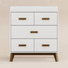 M5823WNL,Scoot 3-Drawer Changer Dresser in White/Natural Walnut Finish