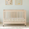 M6601NX,Maki Full-Size Folding Crib w/Toddler Bed Conversion Kit in Washed Natural