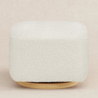 M26385CMSGLB,Kiwi Gliding Ottoman in Cream Shearling with Light Wood Base