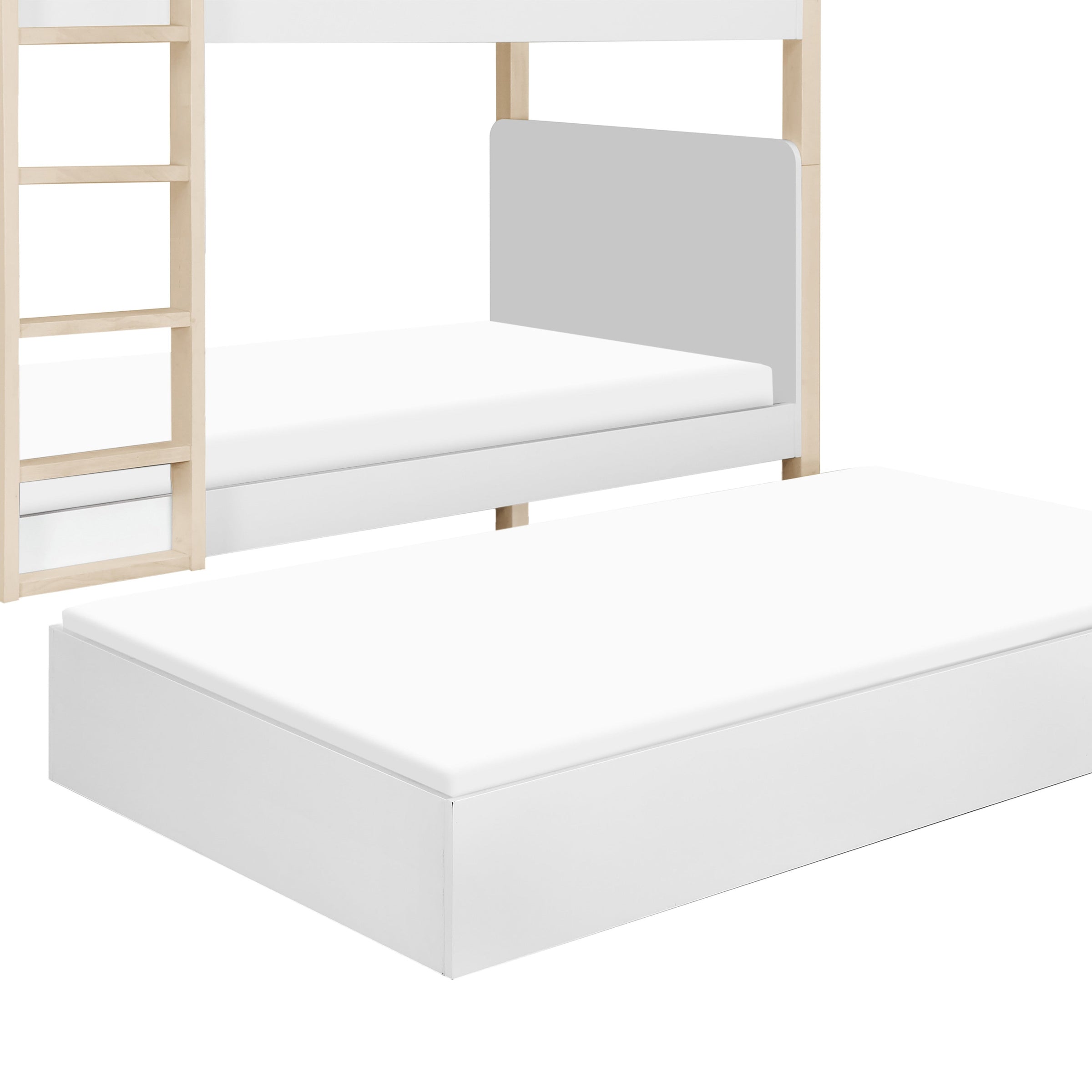 M18494WNX,TipToe Bunk Bed in White and Washed Natural