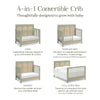 M24801FSPSEW,Eloise 4-in-1 Convertible Crib in French Sage and Performance Sand Eco-Weave