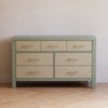 M24816FSPSEW,Eloise 7-Drawer Assembled Dresser in French Sage and Performance Sand Eco-Weave