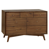 M15916NL,Palma 7-Drawer Double Dresser  Assembled in Natural Walnut