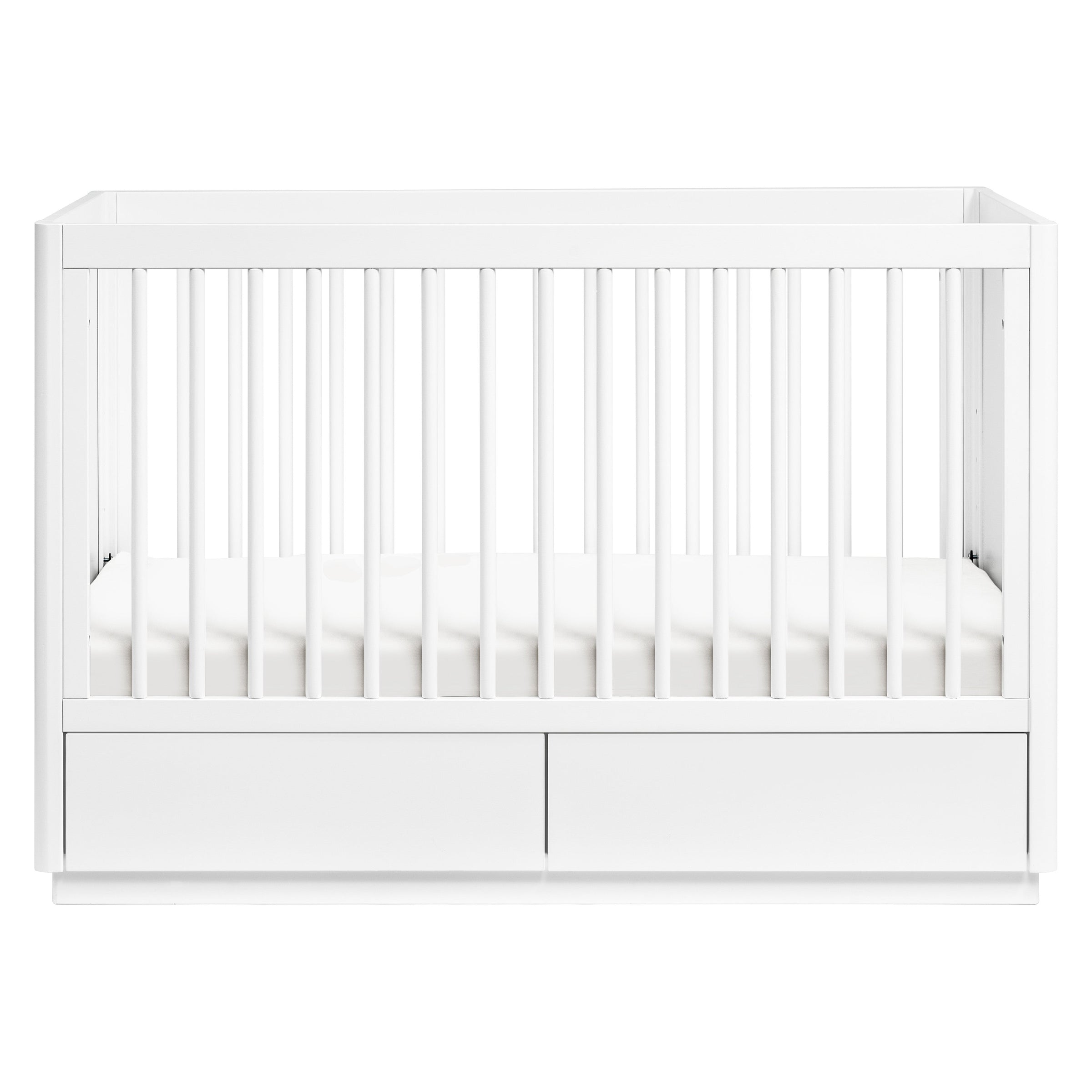 M21601W,Bento 3-in-1 Convertible Storage Crib w/Toddler Bed Conversion Kit in White