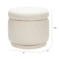 M22985WB,Enoki Storage Ottoman in Ivory Boucle