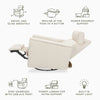 M17182PWB,Willa Pro Power Glider Recliner w/ Power Lumbar in Performance Ivory Boucle