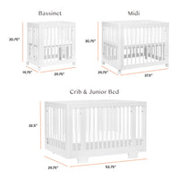 M23401W,Yuzu 8-in-1 Convertible Crib w/All-Stages Conversion Kits in White