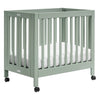 M6698LS,Origami Mini Crib in Light Sage