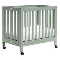 M6698LS,Origami Mini Crib in Light Sage