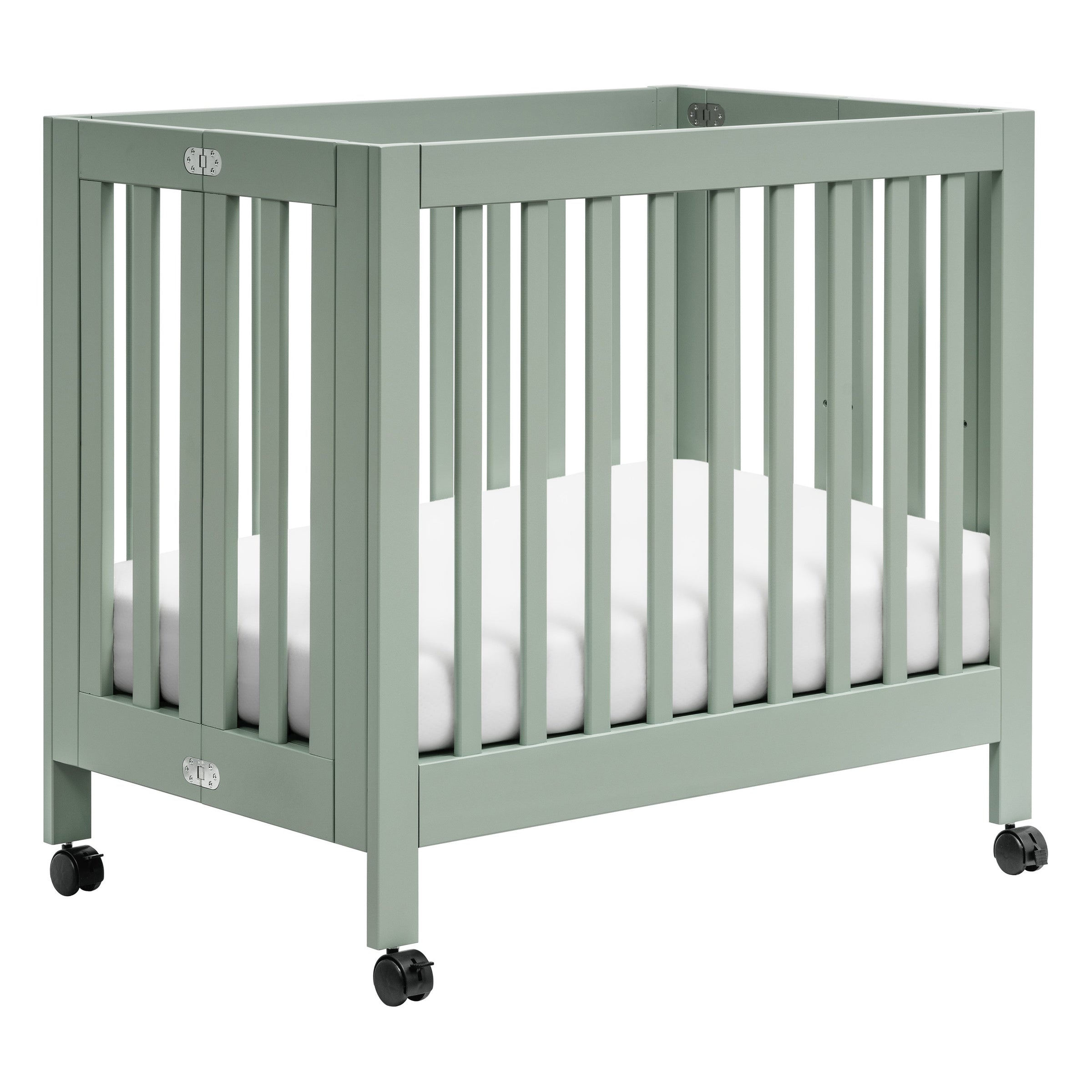 M6698LS,Origami Mini Crib in Light Sage