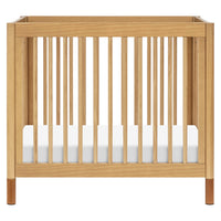 M12998HYVTL,Gelato 4-in-1 Convertible Mini Crib and Twin bed in Honey with Vegan Tan Leather Feet