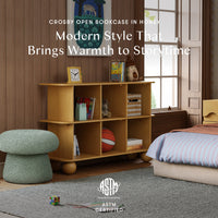 M31811HY,Crosby Open Bookcase in Honey