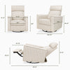 M17186TGH,Willa Plus Power Glider Recliner w/ Power Headrest in Tan Gingham