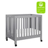 M6698G,Origami Mini Crib in Grey Finish
