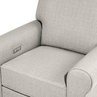 B17787PGET,Monroe Pillowback Power Recliner in Performance Grey Eco-Twill