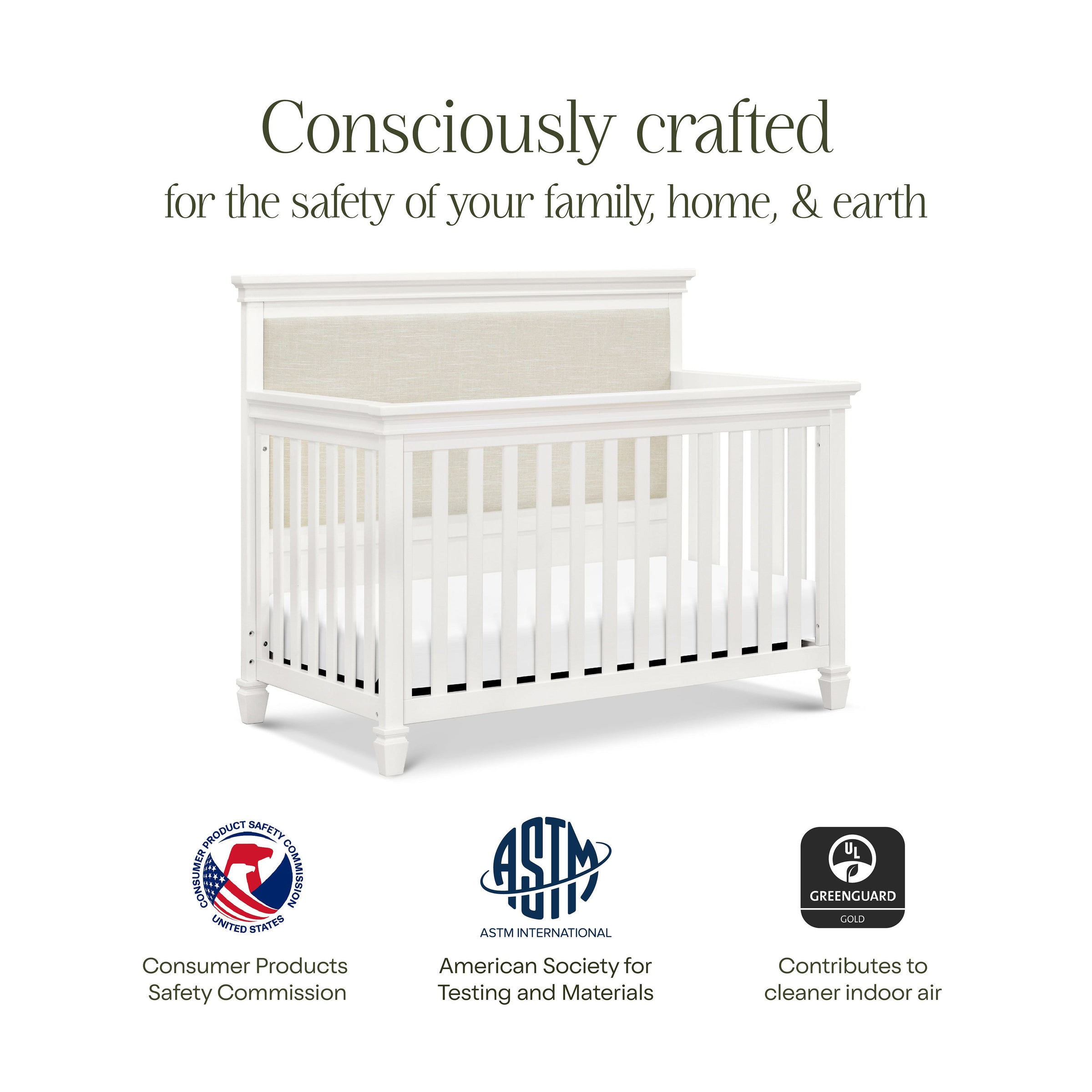 M15801RW,Darlington 4-in-1 Convertible Crib in Warm White