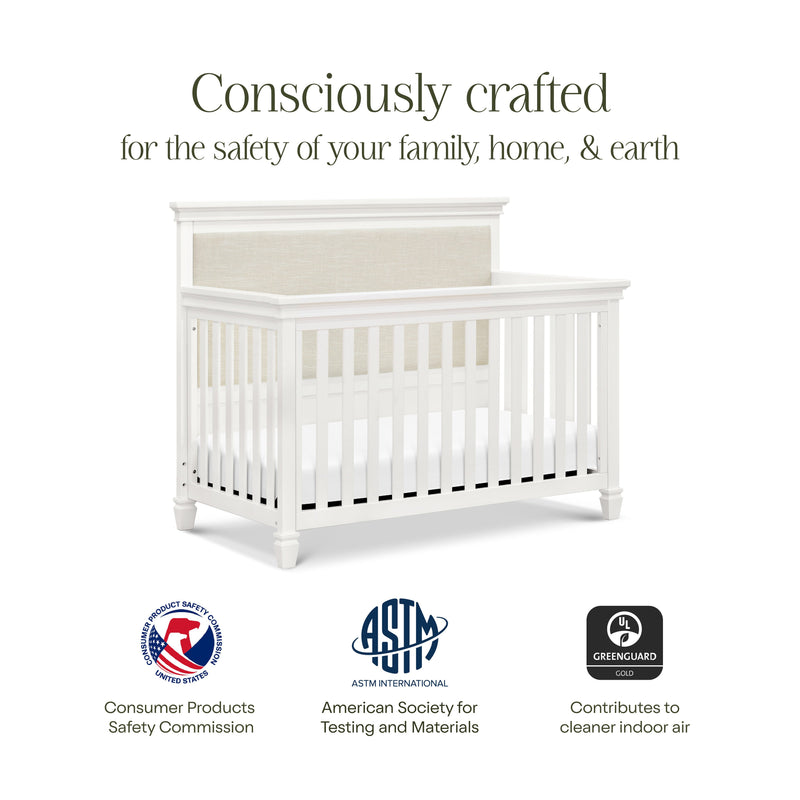 M15801RW,Darlington 4-in-1 Convertible Crib in Warm White