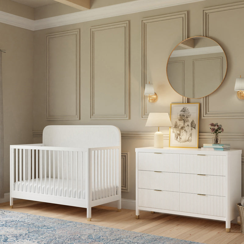 M26701RW,Brimsley Tambour 4-in-1 Convertible Crib in Warm White