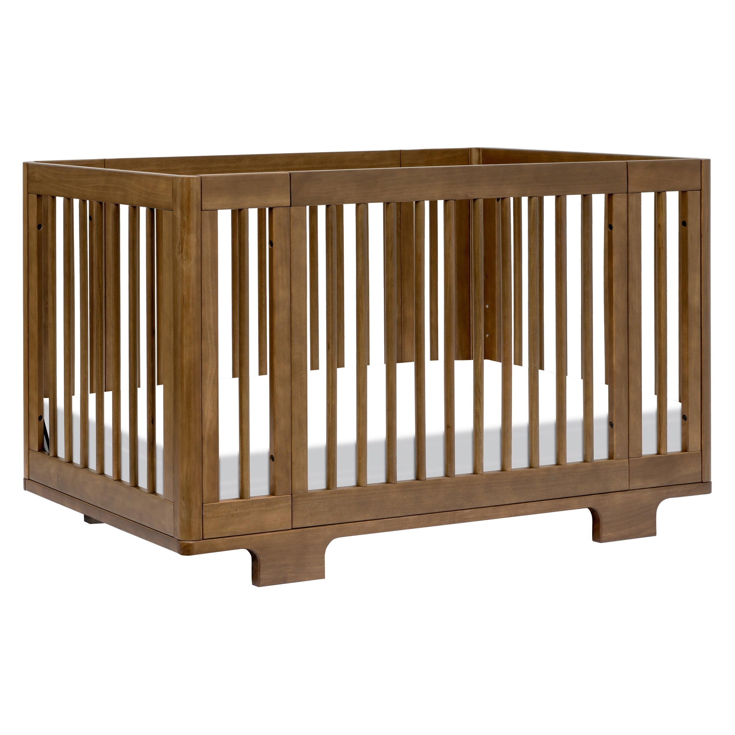 M23401NL,Yuzu 8-in-1 Convertible Crib w/All-Stages Conversion Kits in Natural Walnut