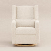 M11288ATLB,Kiwi Glider Recliner w/ Electronic Control and USB in Almond Teddy Loop w/ Light Wood Base