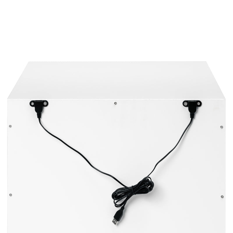 M4260W,Hudson Nightstand with USB Port in White