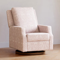 M22287PBRRDB,Crewe Recliner and Swivel Glider in Pure Brer Rabbit in Rose w/Dark Wood Base