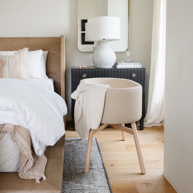 M26834GMLB,babyletto x GATHRE Capsule Bassinet in Millet