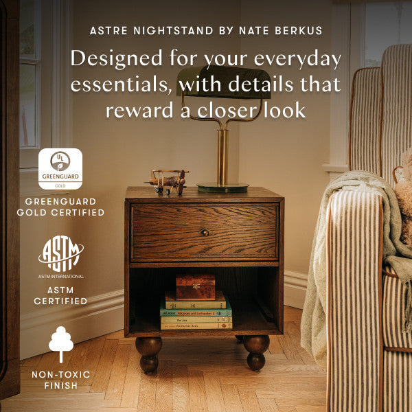 M33360TE,Nate Berkus x Babyletto Astre Nightstand in Toffee