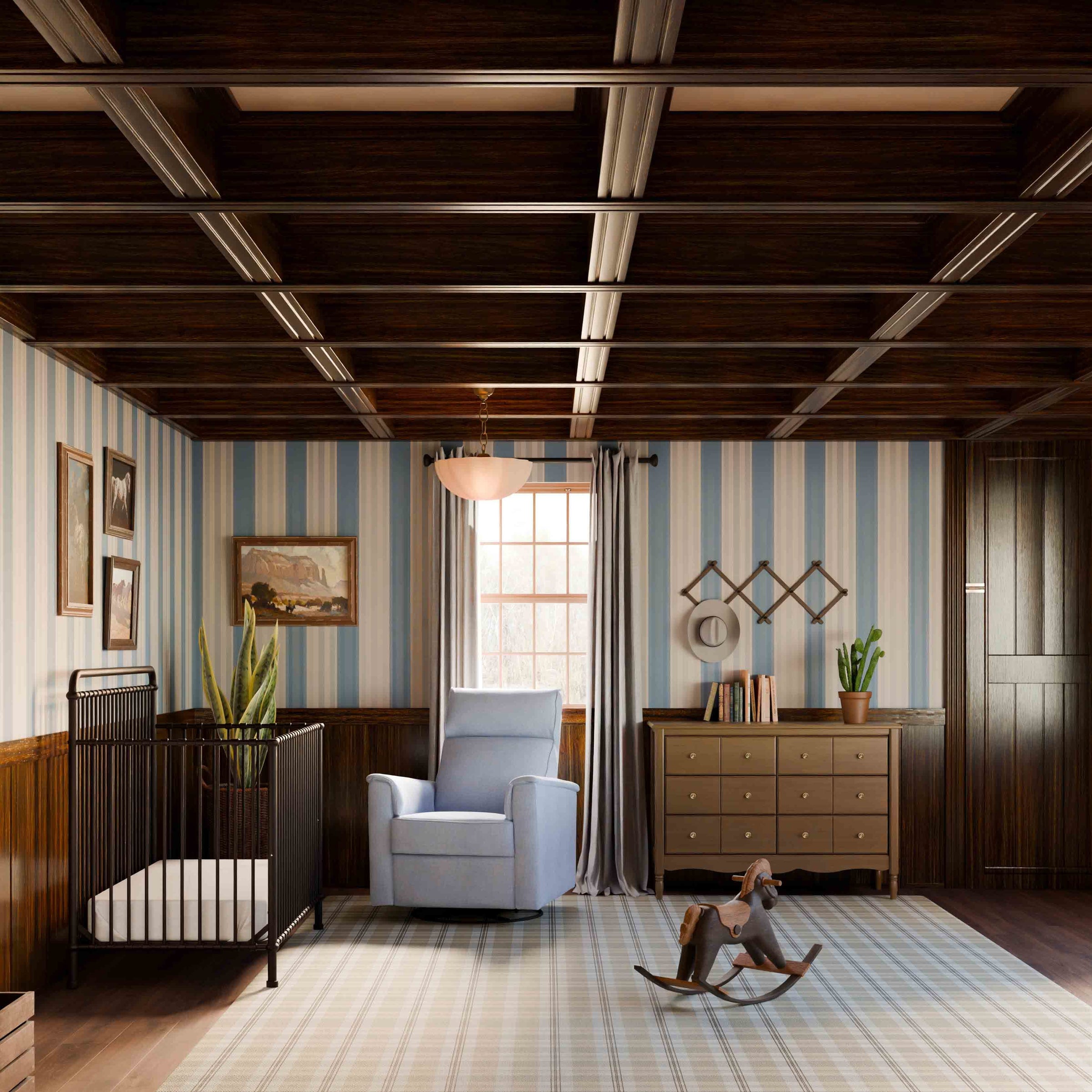 M17182PCET,Willa Pro Power Glider Recliner w/ Power Lumbar in Performance Blue Chambray Eco-Twill