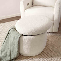 M22985WB,Enoki Storage Ottoman in Ivory Boucle