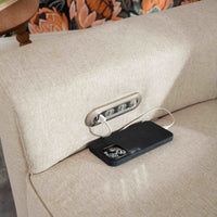 M17186PBEW,Willa Plus Power Glider Recliner w/ Power Headrest in Performance Beach Eco-Weave