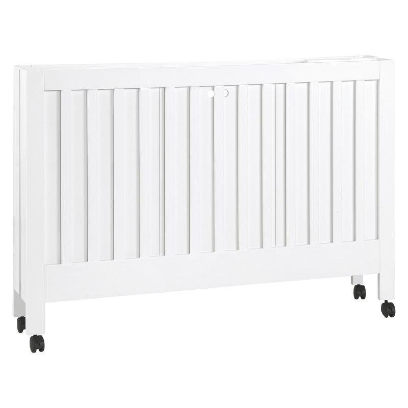 M6601W,Maki Full-Size Folding Crib w/Toddler Bed Conversion Kit in White Finish