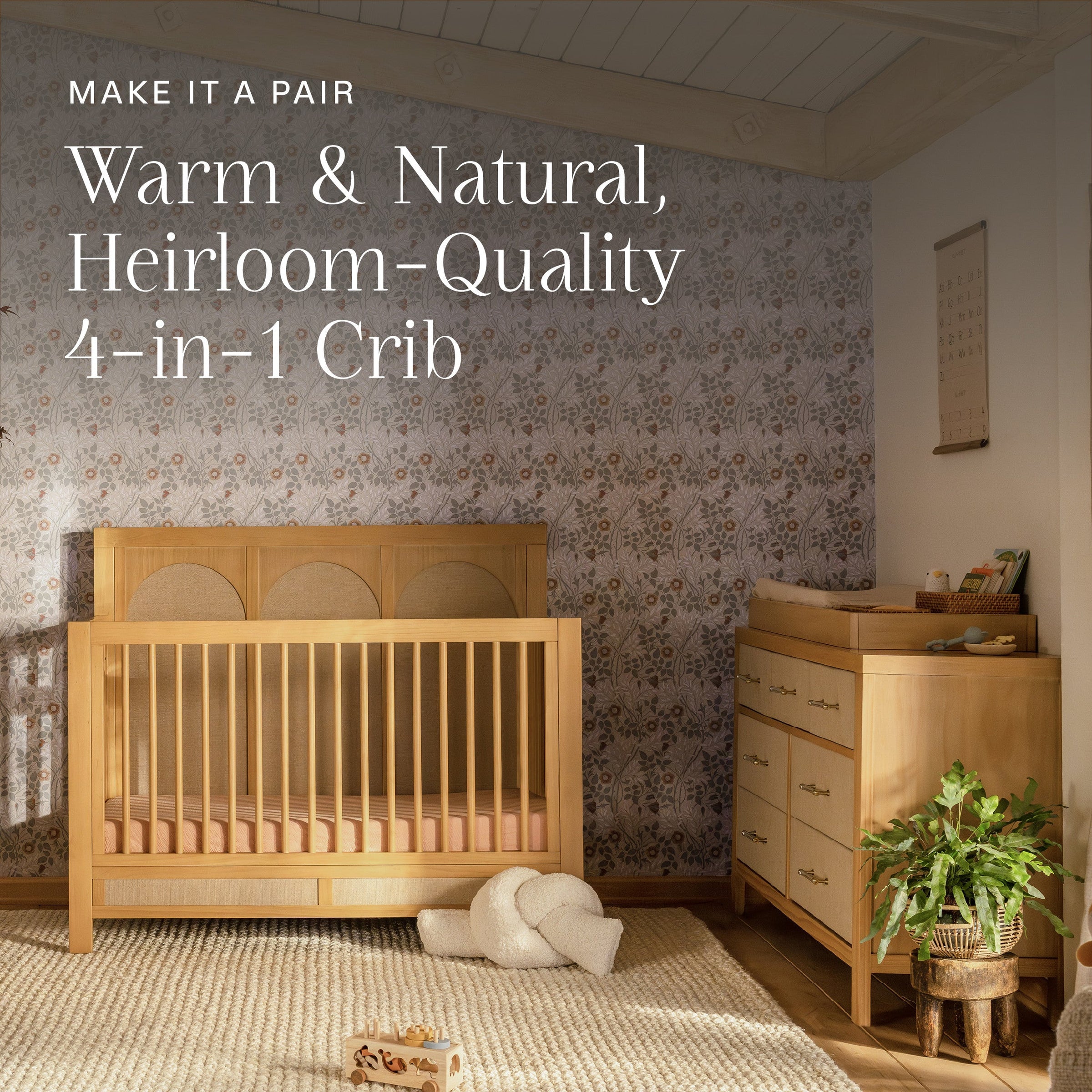 M24816HYPSEW,Eloise 7-Drawer Assembled Dresser in Honey & Performance Sand Eco-Weave