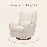 M34288PSWTB,Nate Berkus x Babyletto Westham Power Recliner in Performance Powder Slub Weave w/Toffee Base